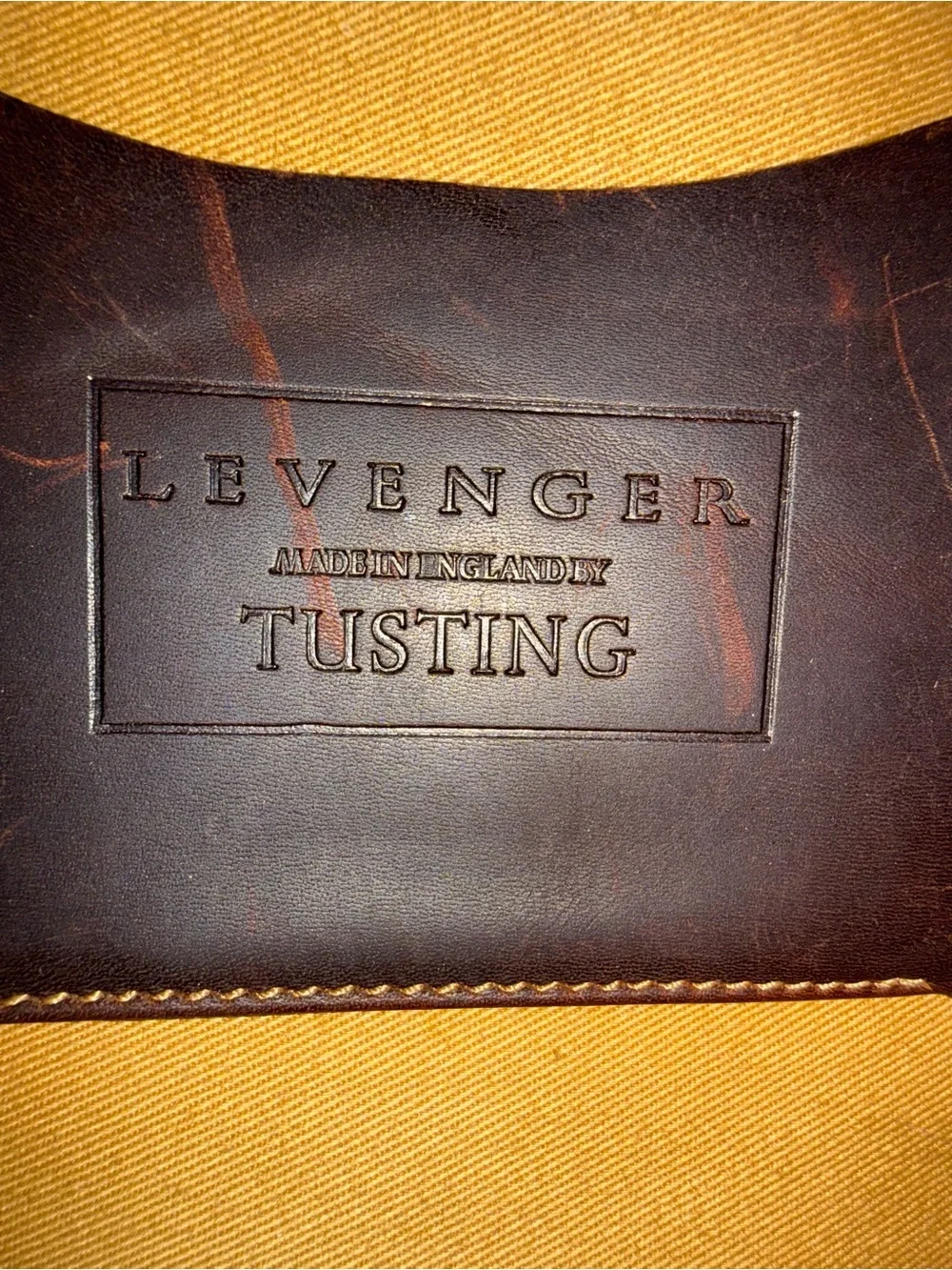 RARE VTG Levenger by Tusting Leather Messenger Bag Made in England